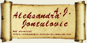 Aleksandra Jontulović vizit kartica
